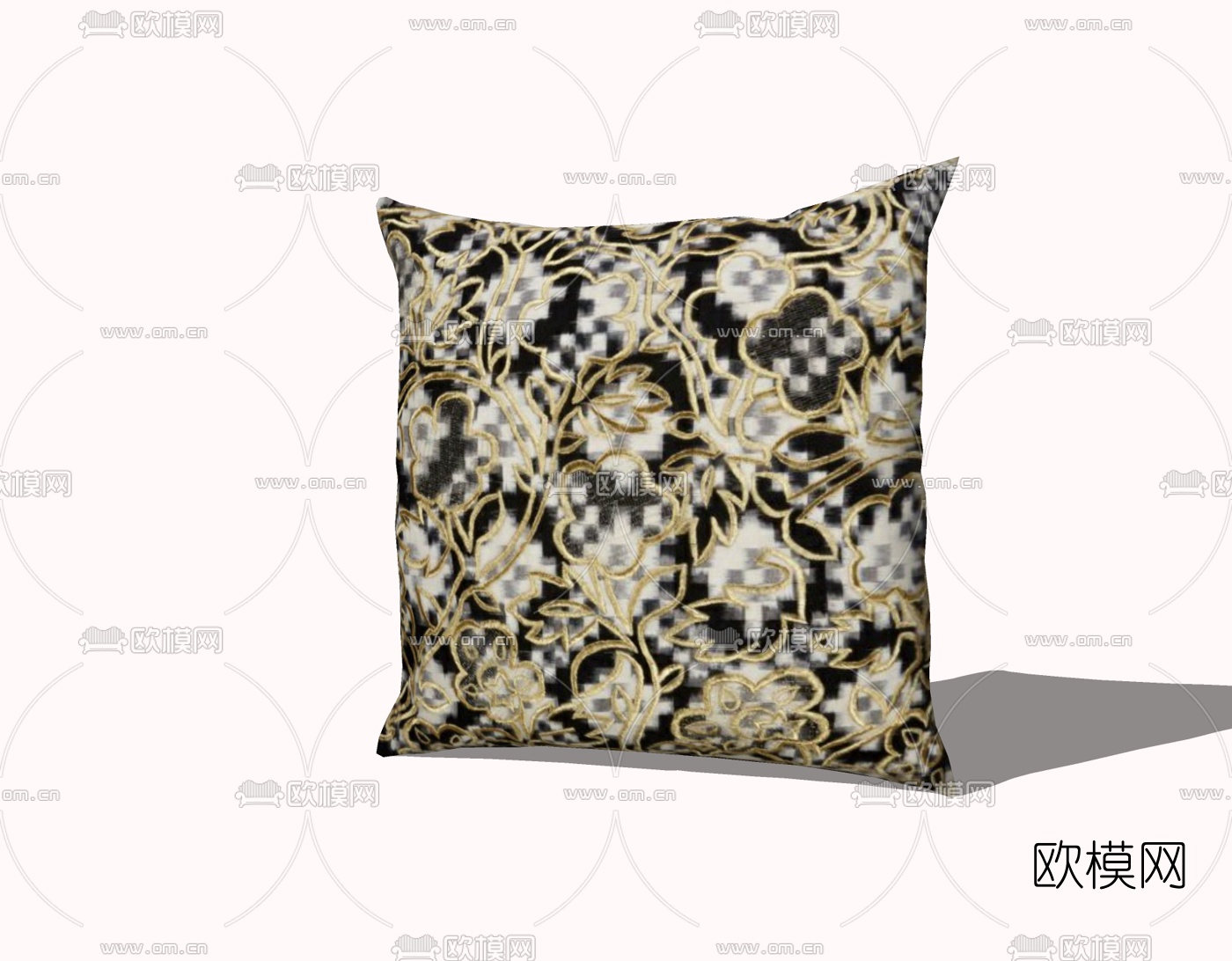 现代布艺抱枕免费su模型下载