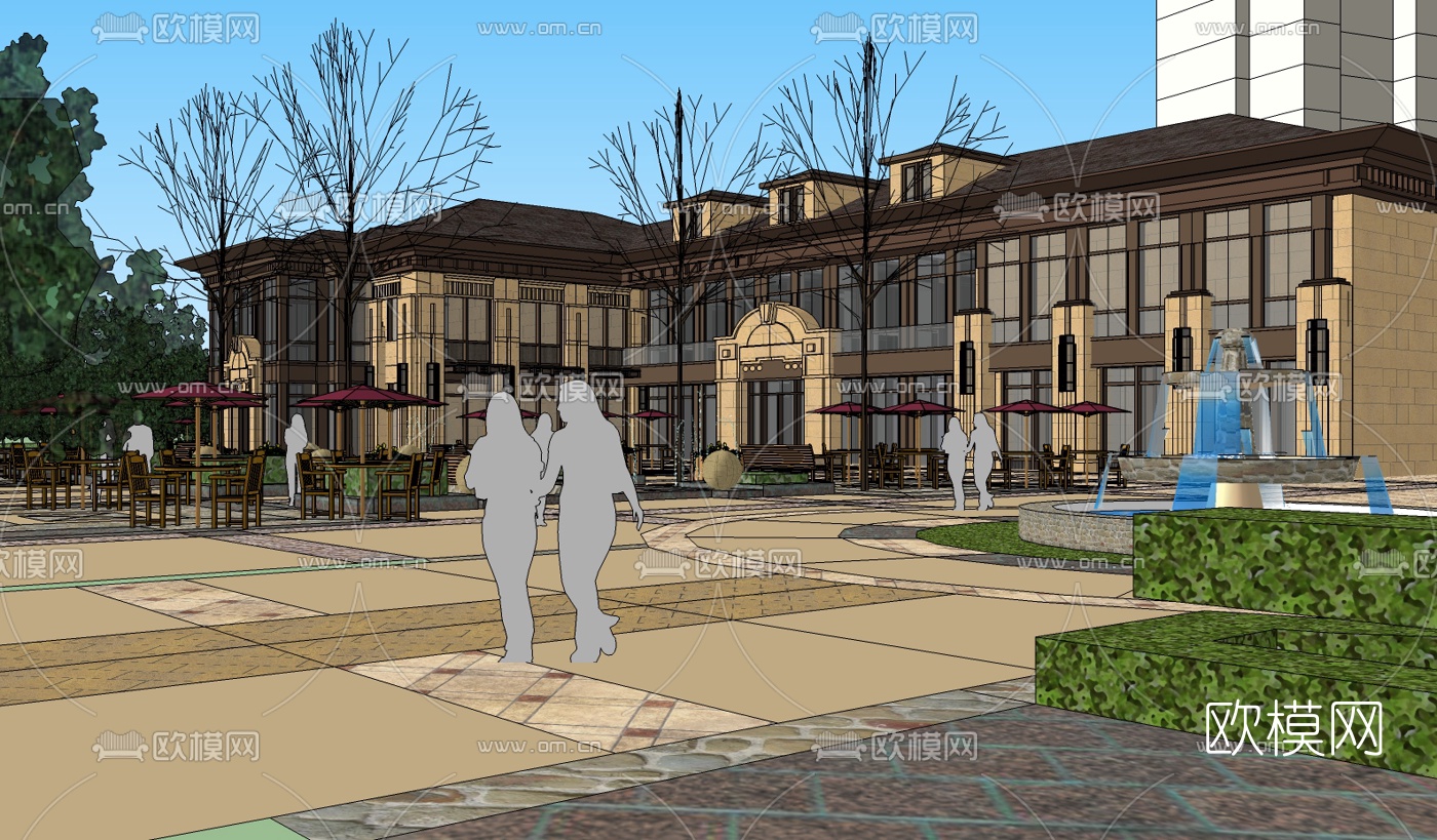 新古典酒店su模型下载（渲染图3）