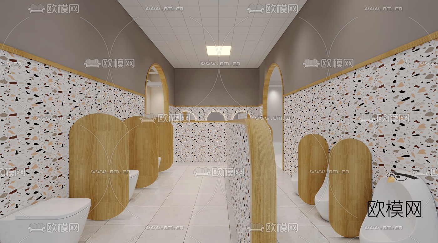 现代幼儿园活动教室免费3d模型下载（渲染图3）