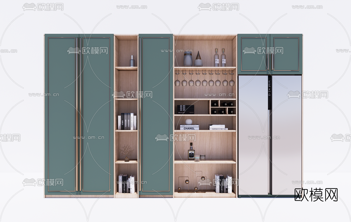 北欧酒柜su模型下载（渲染图1）
