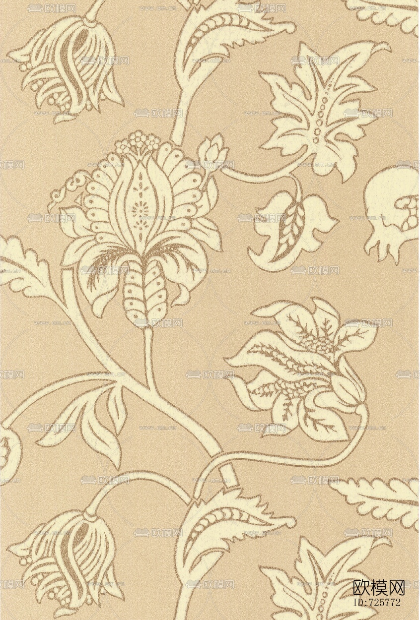 花纹墙纸壁纸贴图下载（渲染图37）