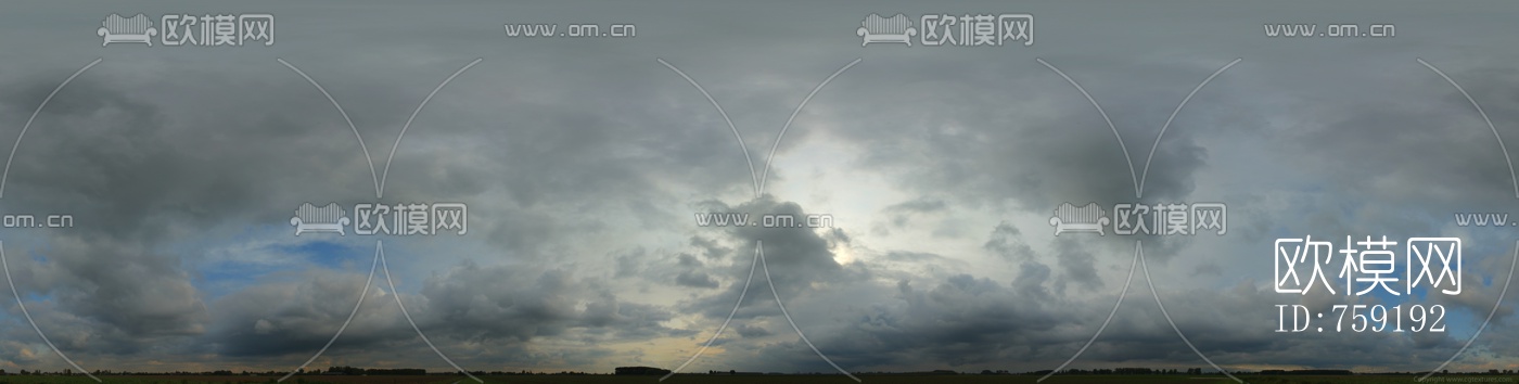 天空阴天外景HDR全景贴图