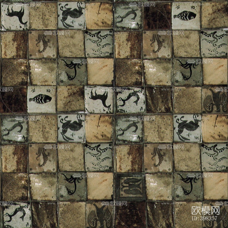 欧式瓷片拼花下载