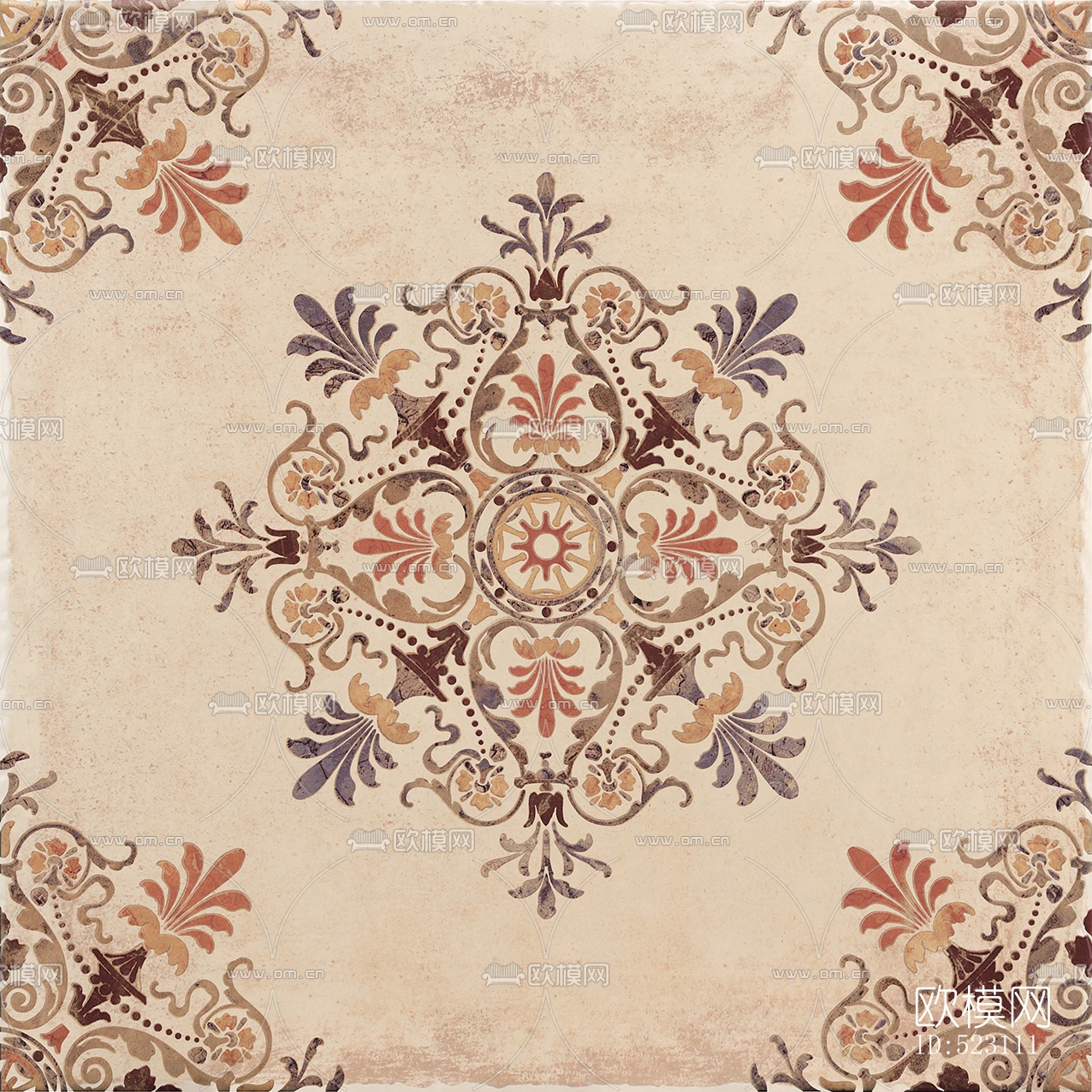 拉菲斯瓷砖色彩田园之古堡系列下载（渲染图1）