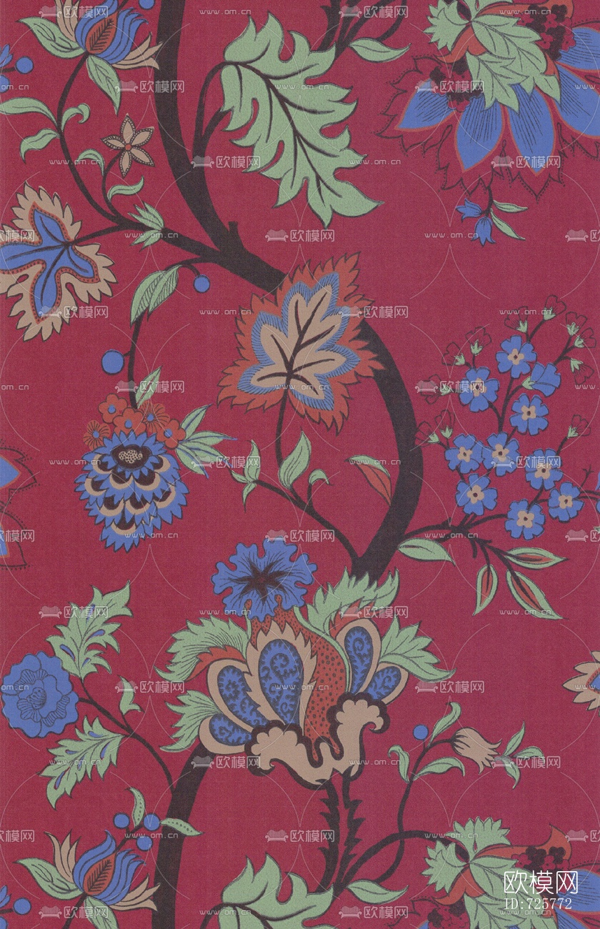 花纹墙纸壁纸贴图下载（渲染图51）