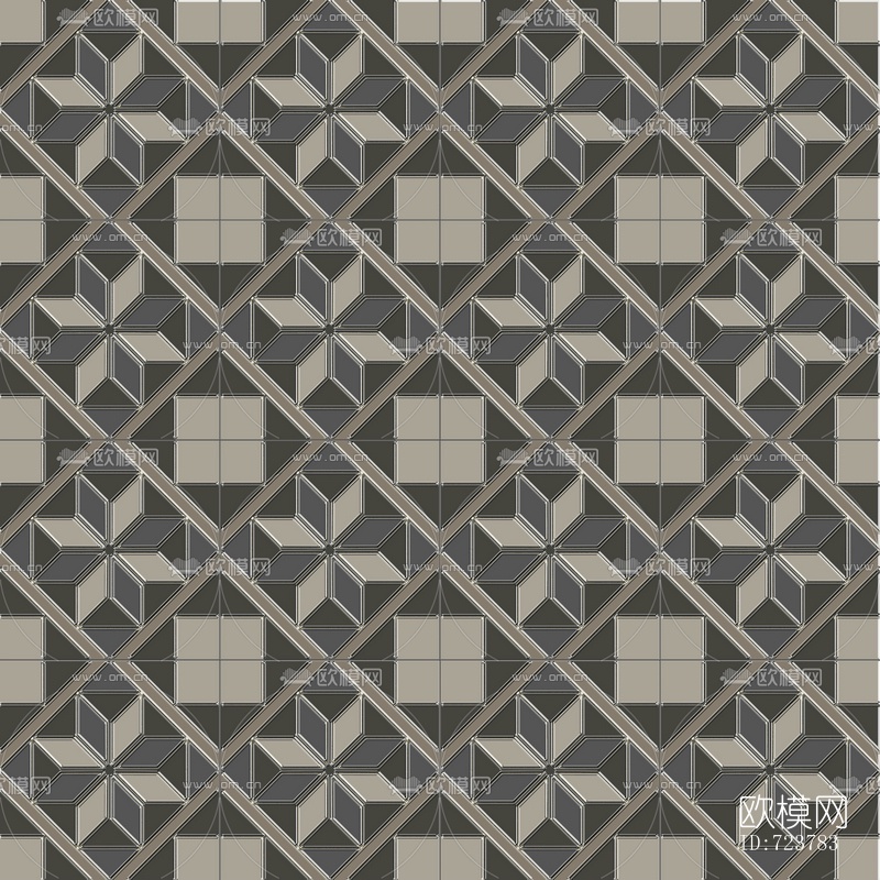 七角星厨卫拼花小瓷砖贴图下载