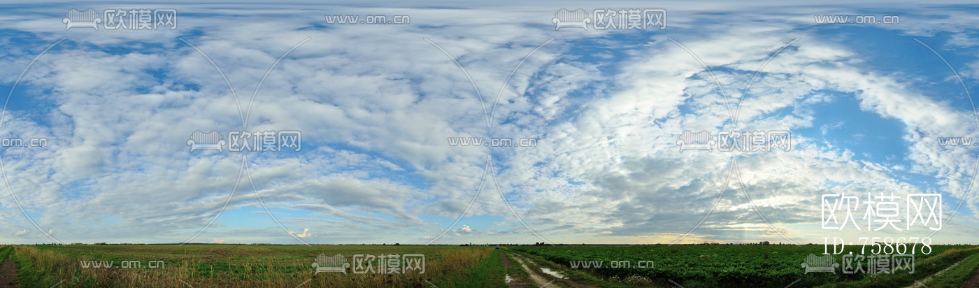 天空多云外景HDR全景贴图