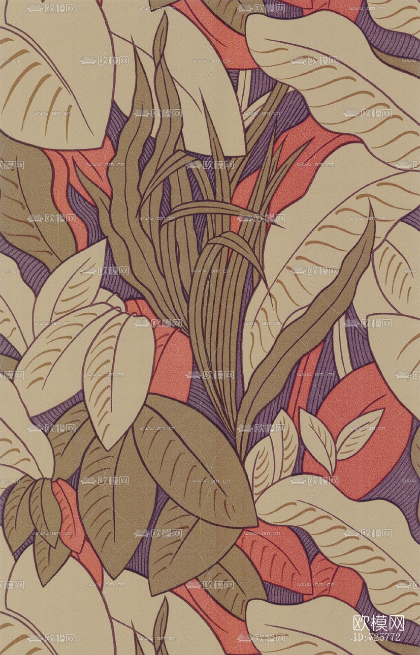 花纹墙纸壁纸贴图下载（渲染图42）