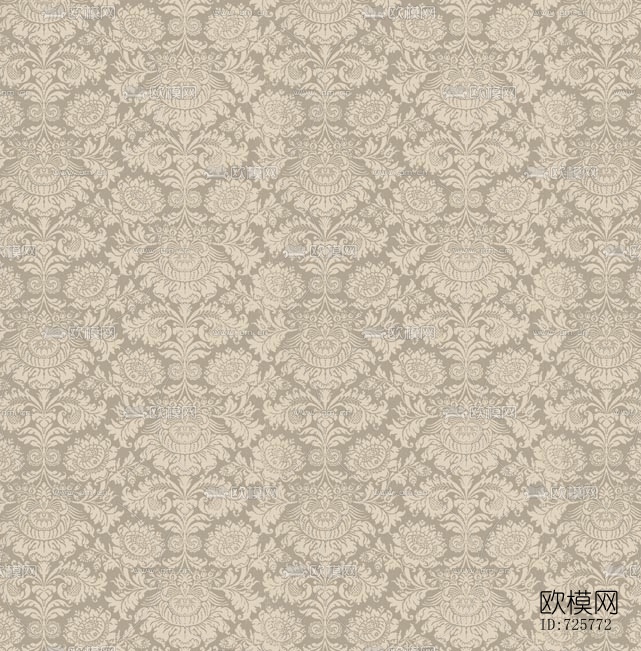 花纹墙纸壁纸贴图下载（渲染图3）