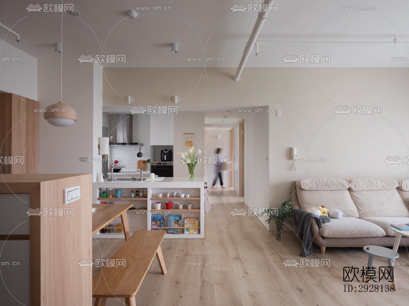 北欧平层效果图下载（渲染图1）