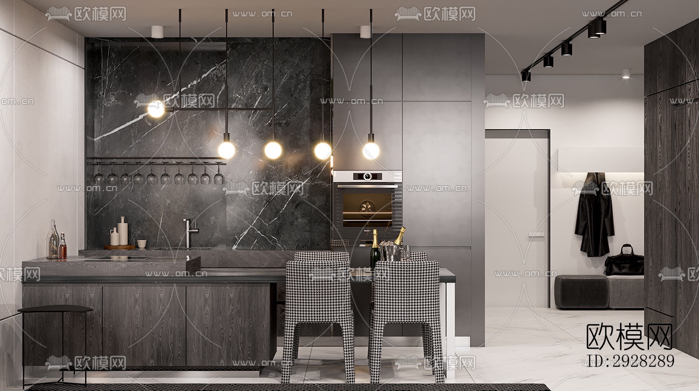 现代平层效果图下载（渲染图9）