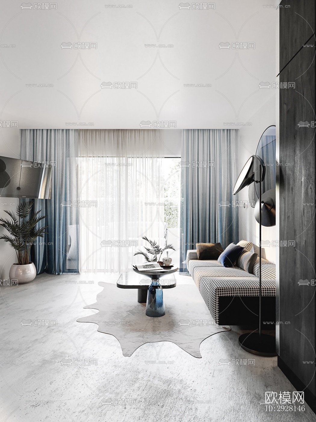 北欧平层效果图下载（渲染图13）