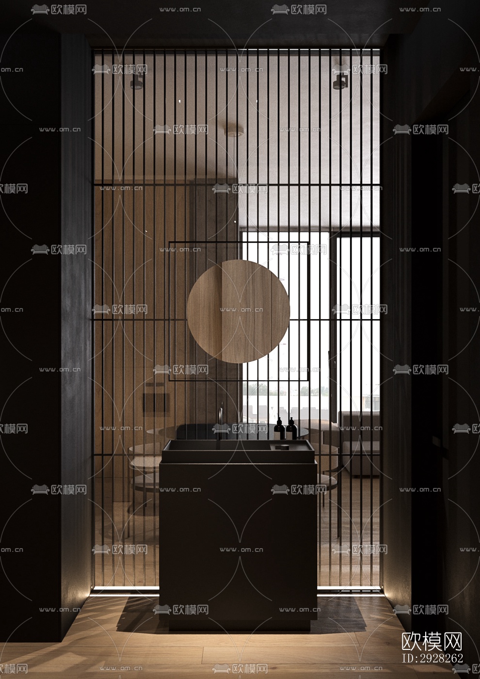 日式平层效果图下载（渲染图2）