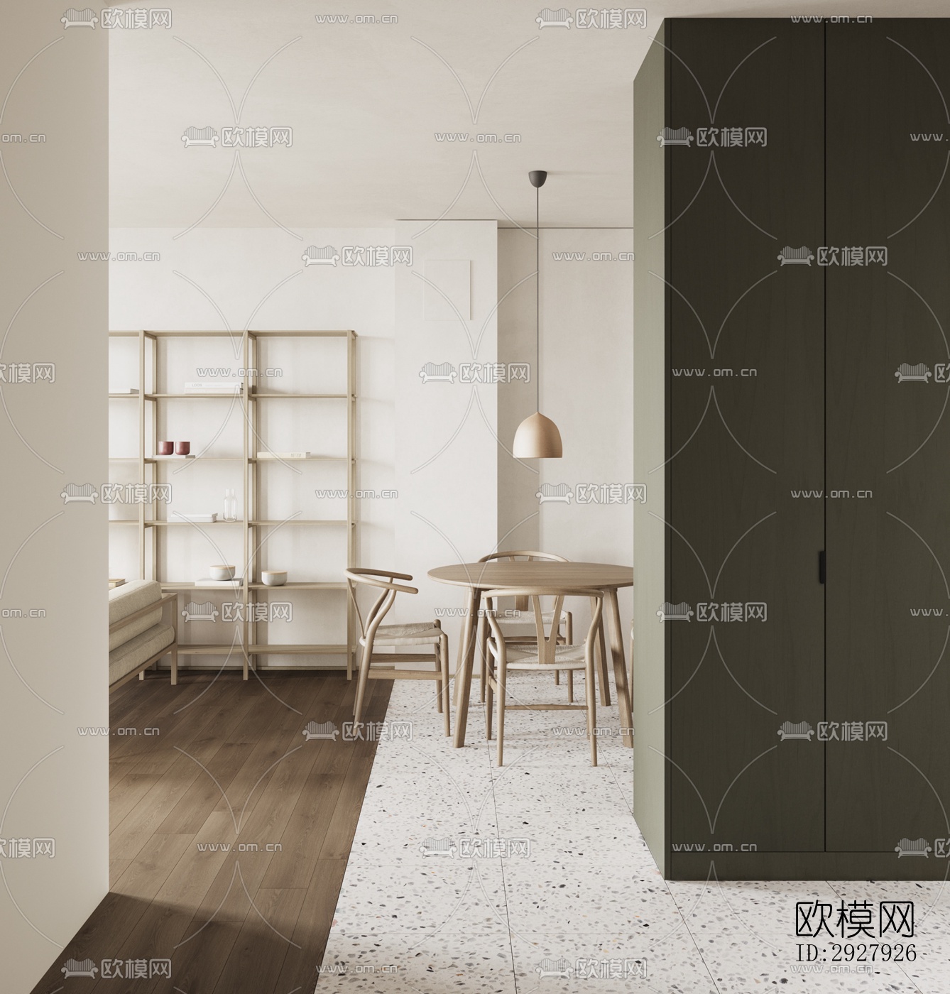 北欧公寓效果图下载（渲染图3）