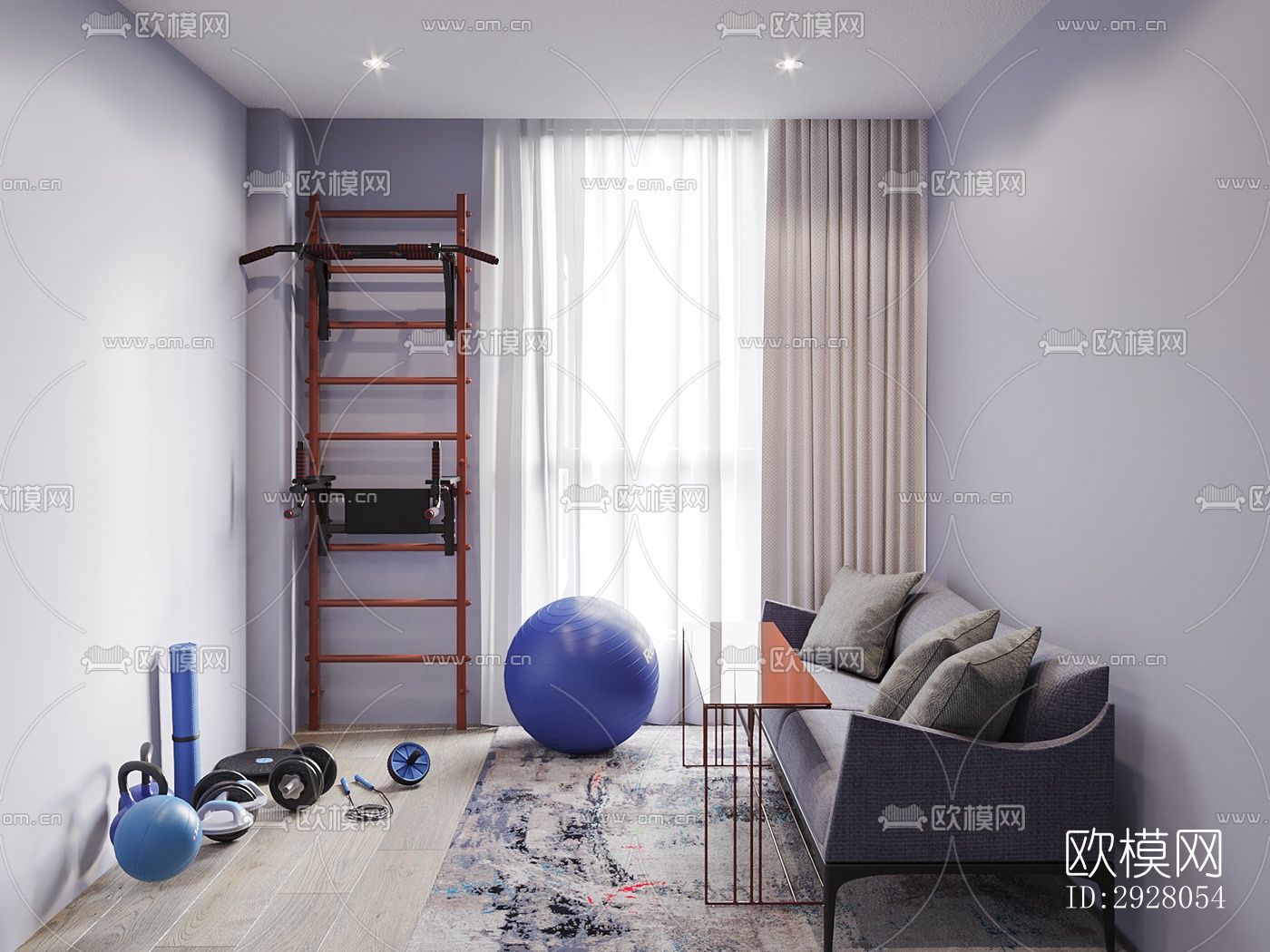 现代公寓效果图下载（渲染图5）