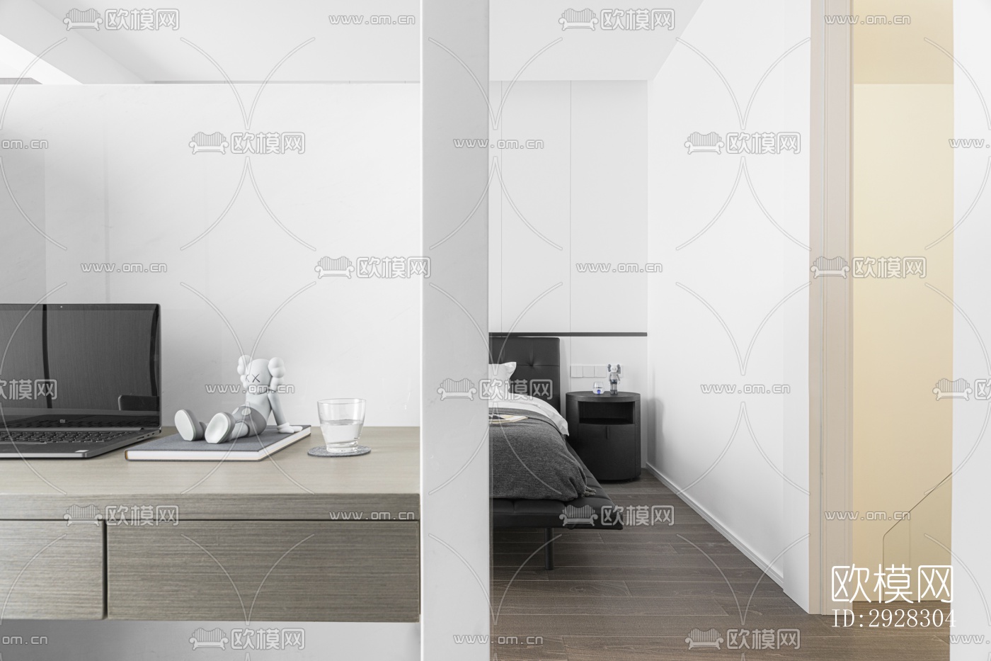 现代平层效果图下载（渲染图3）