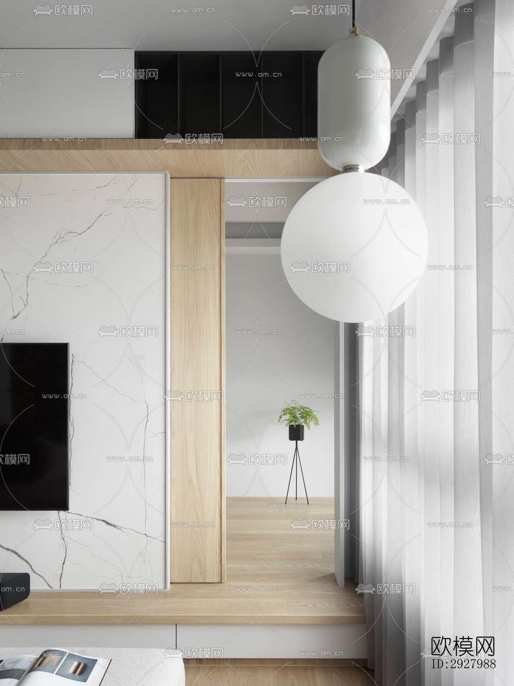 现代公寓效果图下载（渲染图12）