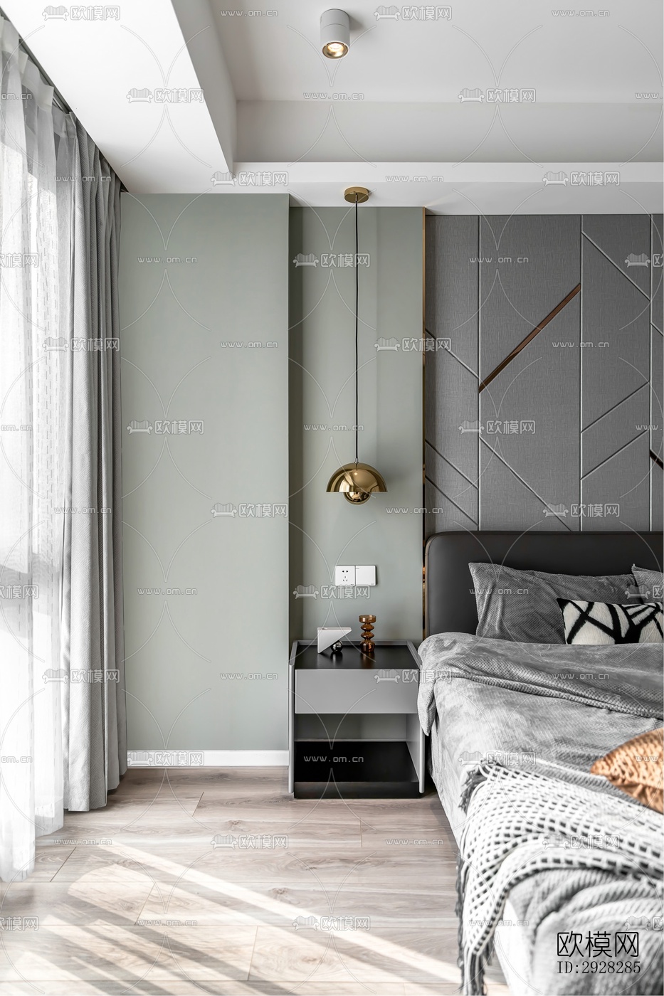 现代平层效果图下载（渲染图7）