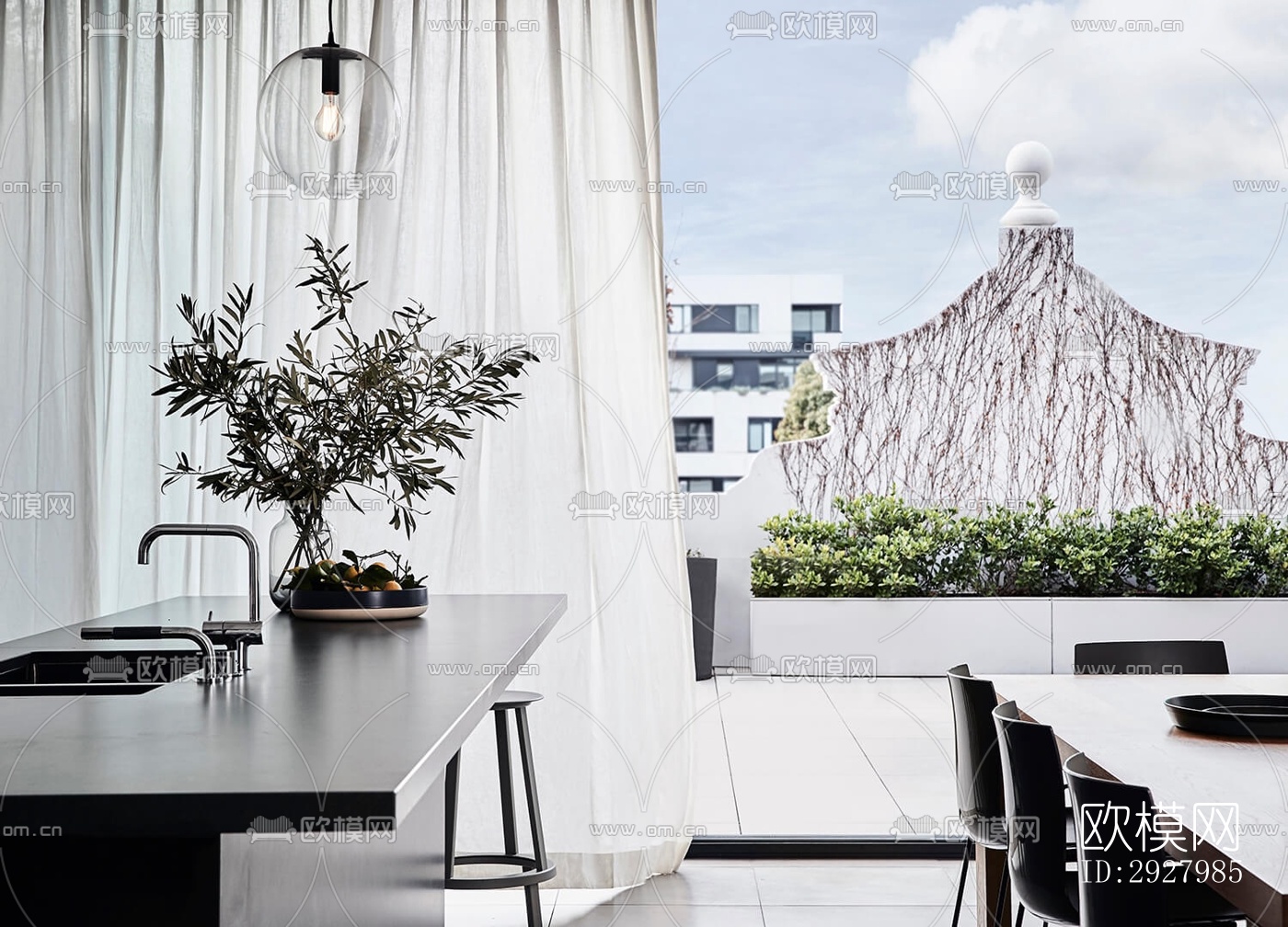 现代公寓效果图下载（渲染图10）