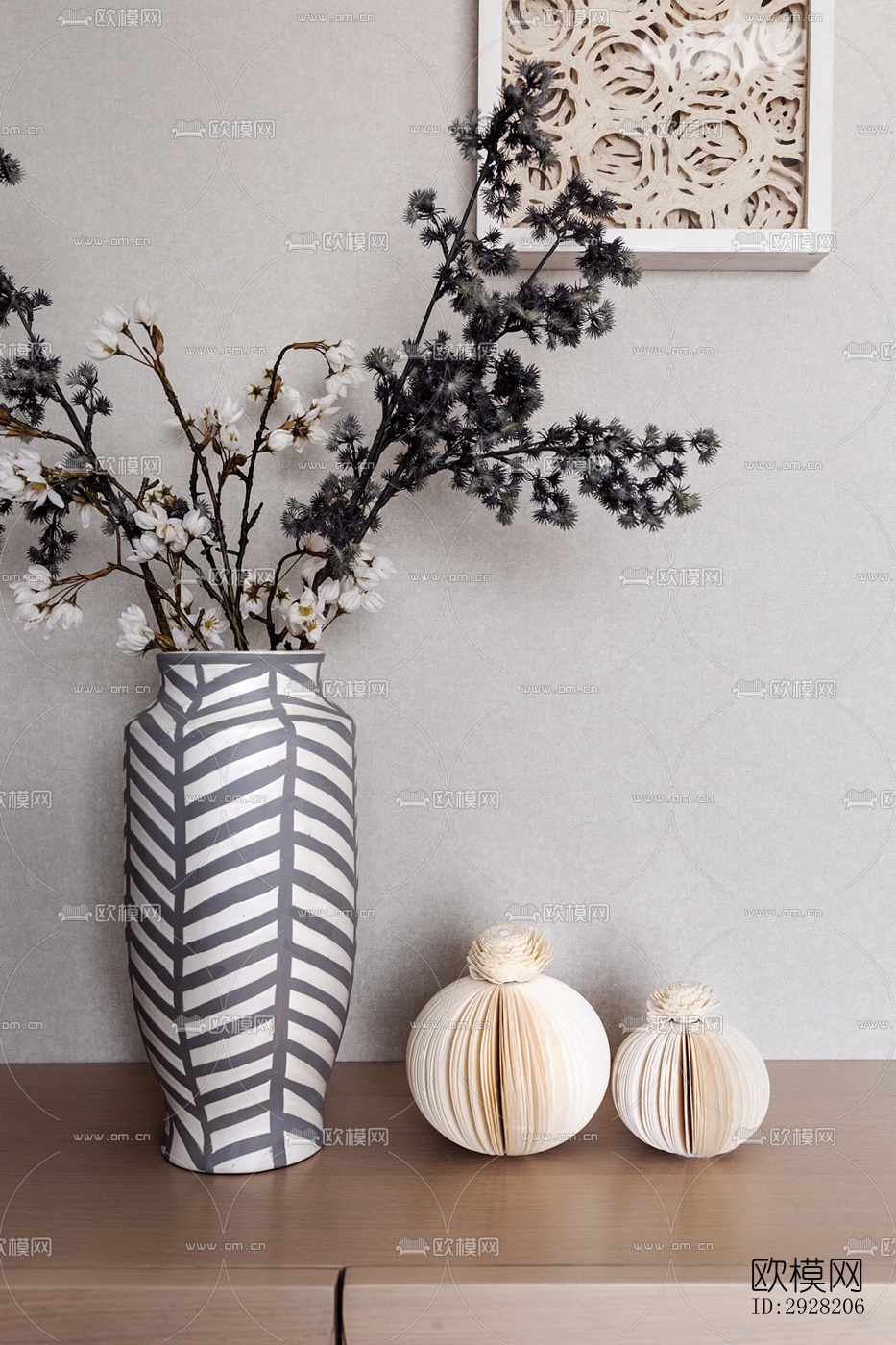 新中式平层效果图下载（渲染图20）