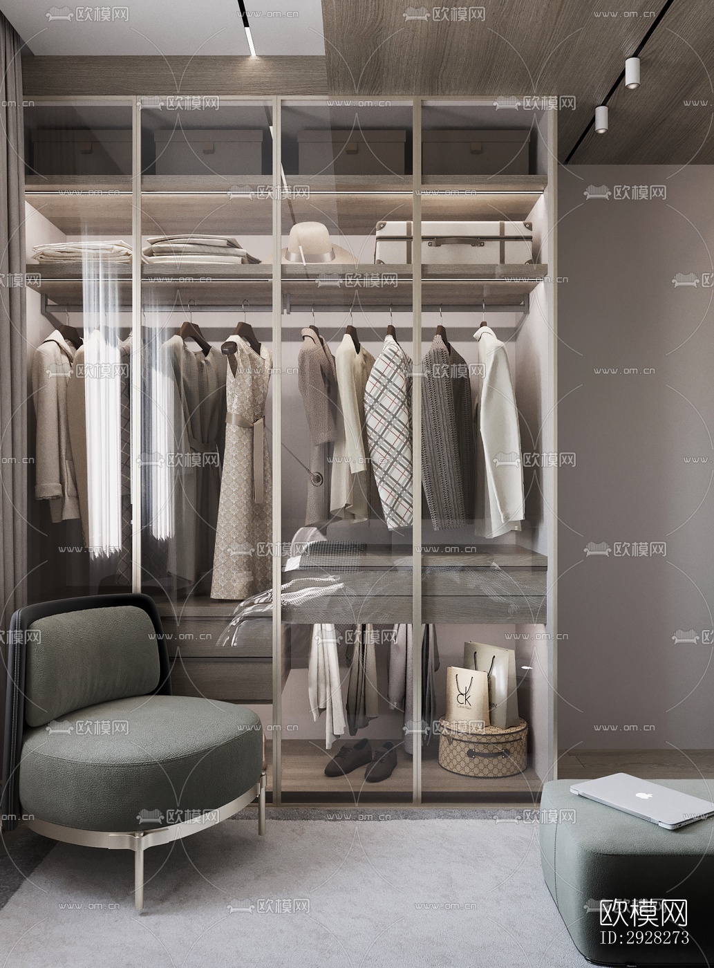 欧式平层效果图下载（渲染图7）