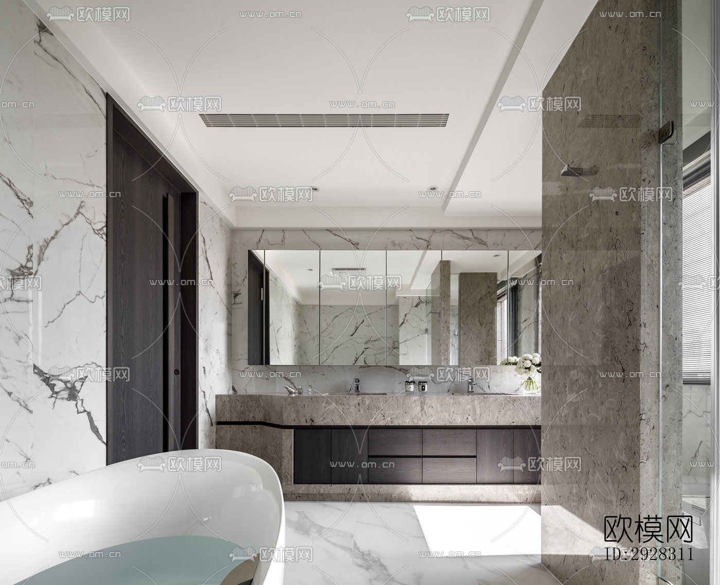 现代平层效果图下载（渲染图6）