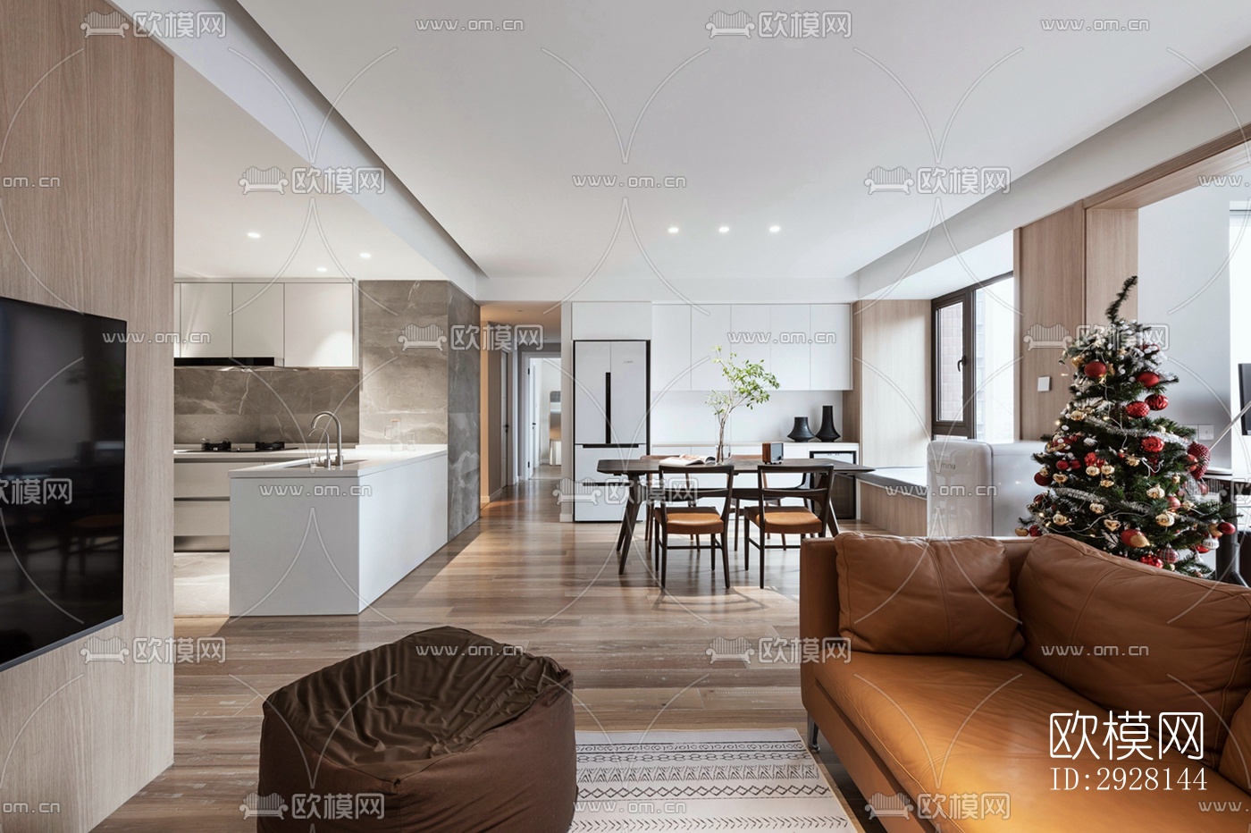 北欧平层效果图下载（渲染图3）