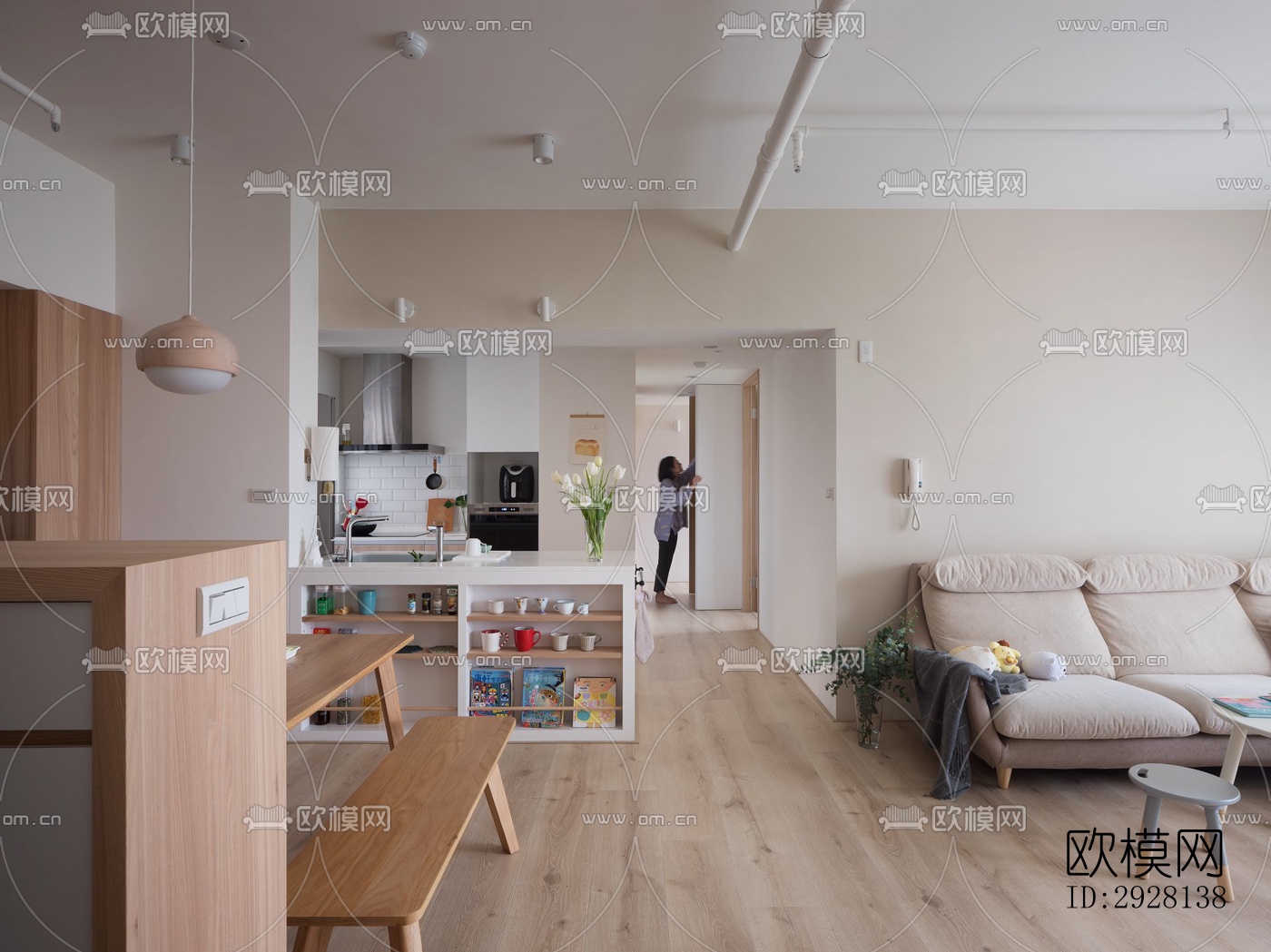 北欧平层效果图下载（渲染图4）