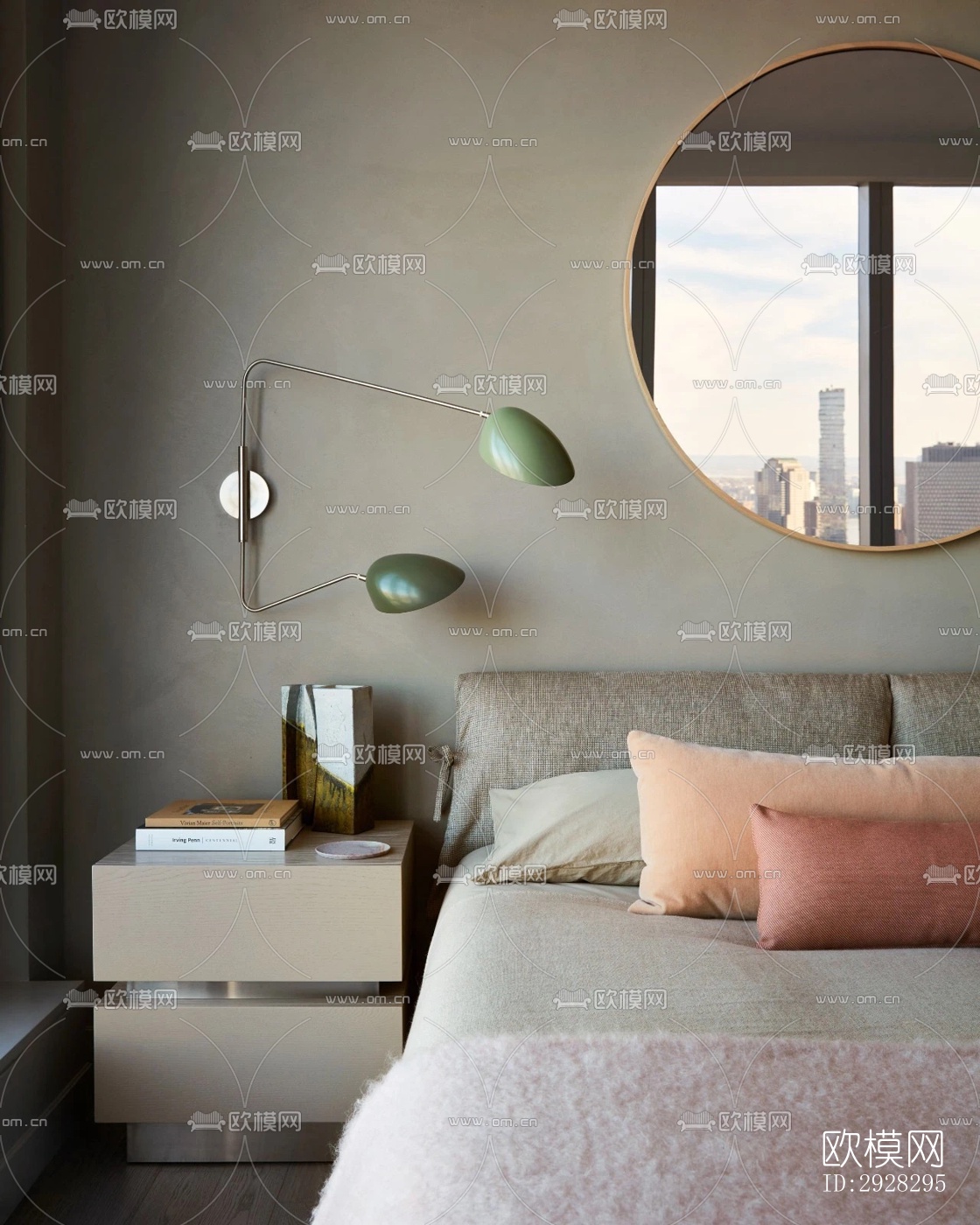 现代平层效果图下载（渲染图10）