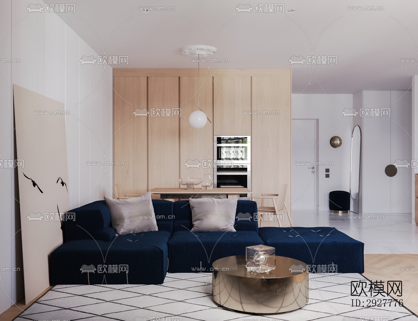 北欧公寓效果图下载（渲染图2）