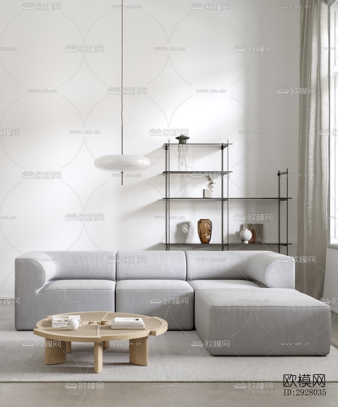 现代公寓效果图下载（渲染图4）