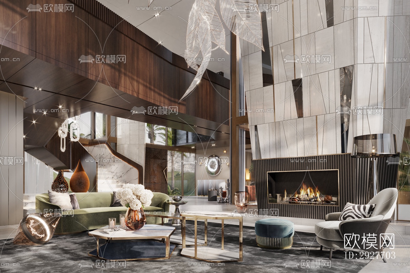 现代别墅效果图下载（渲染图9）