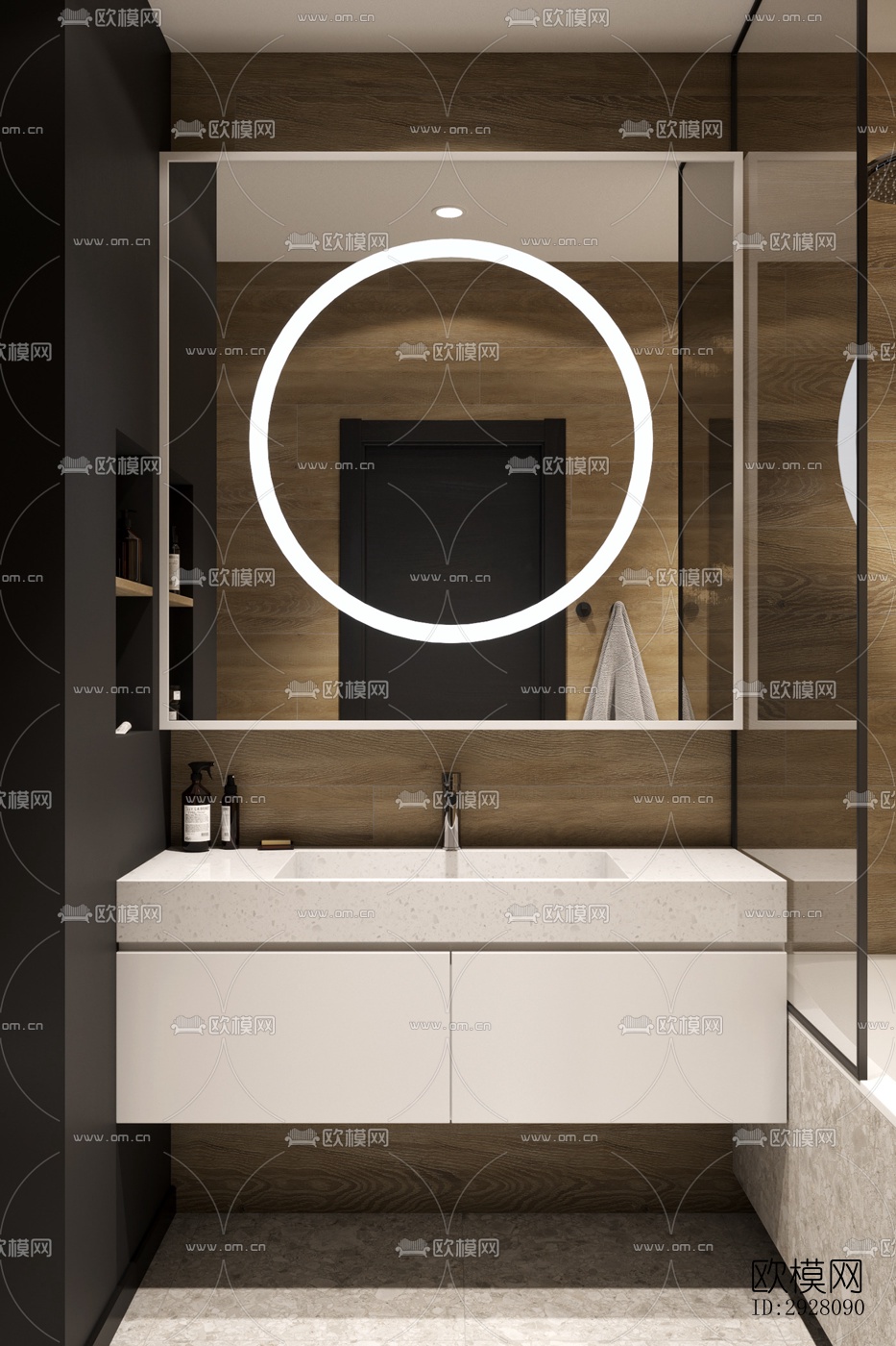 高级灰公寓效果图下载（渲染图8）