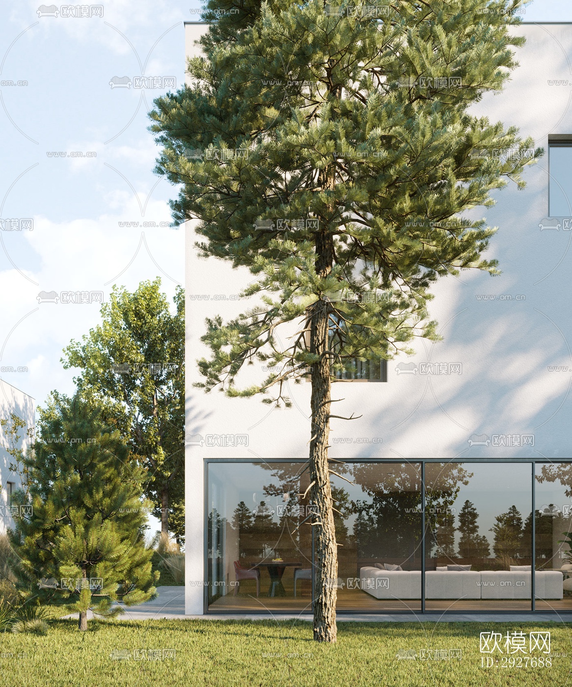 现代别墅效果图下载（渲染图3）