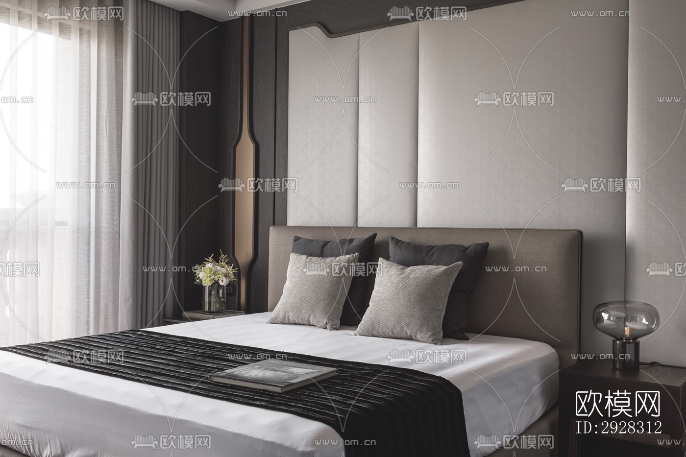 现代平层效果图下载（渲染图9）