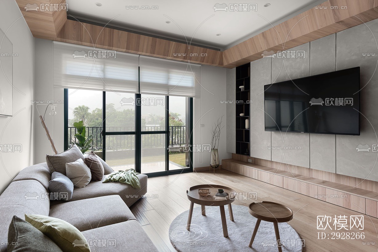 日式平层效果图下载（渲染图10）