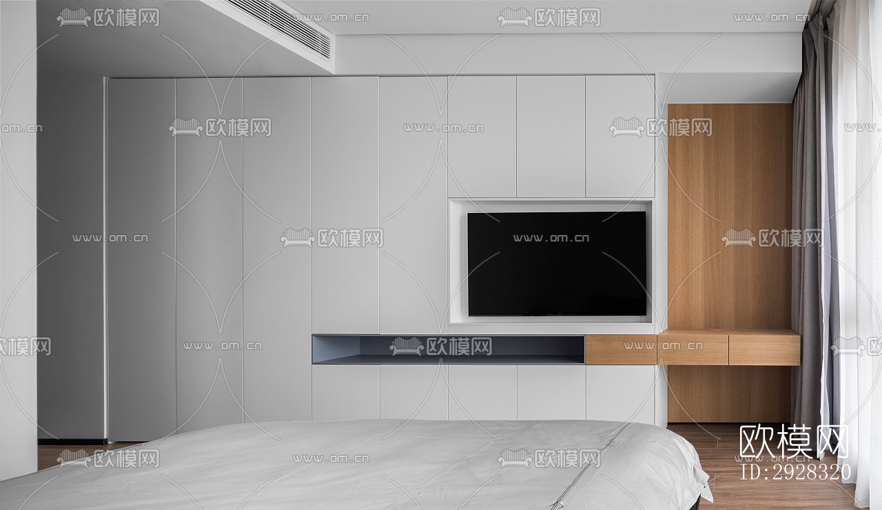 现代平层效果图下载（渲染图4）