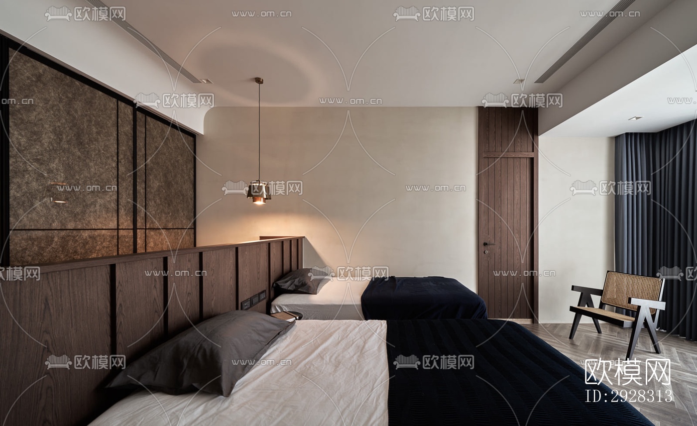 现代平层效果图下载（渲染图18）