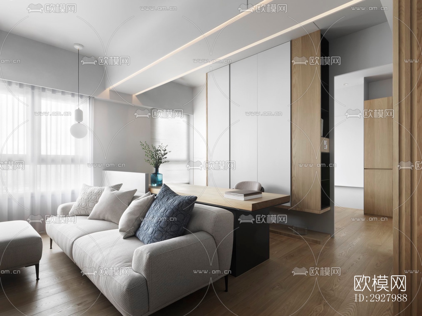 现代公寓效果图下载（渲染图13）