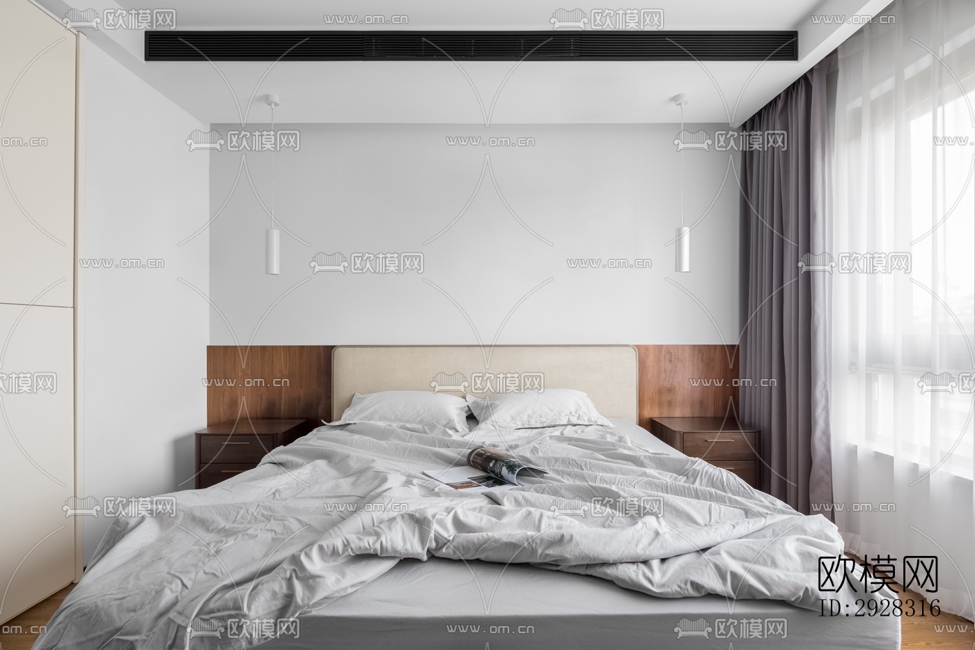 现代平层效果图下载（渲染图4）