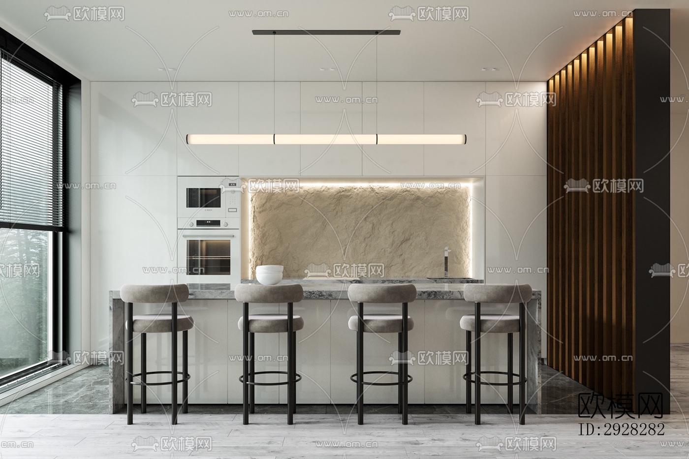 现代平层效果图下载（渲染图17）