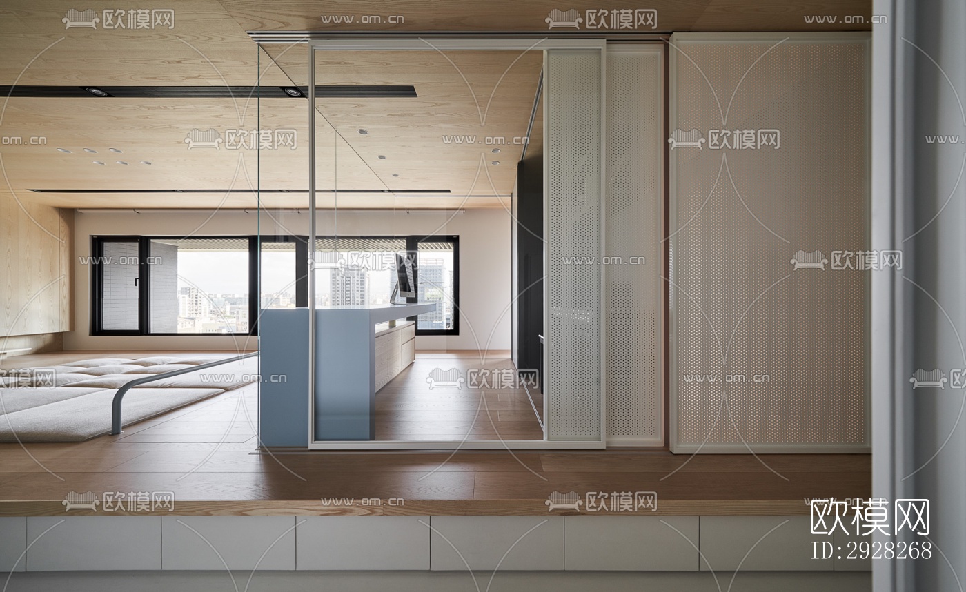 日式平层效果图下载（渲染图5）