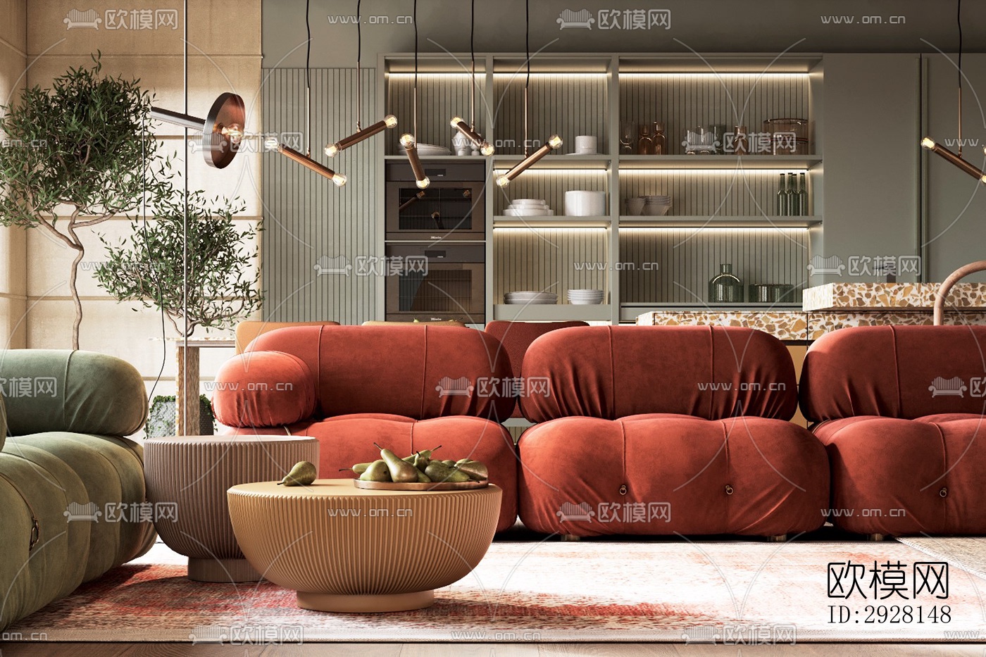 北欧平层效果图下载（渲染图6）