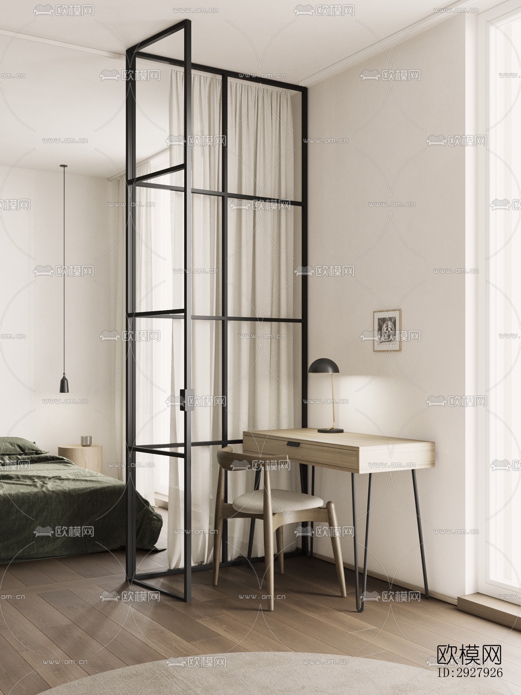 北欧公寓效果图下载（渲染图9）