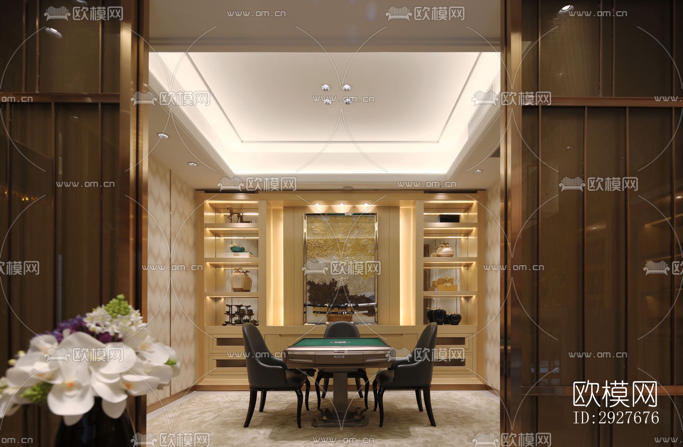 新中式别墅效果图下载（渲染图7）