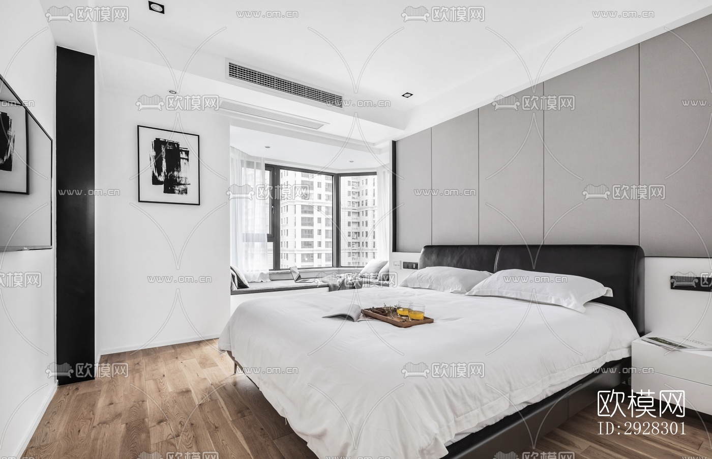 现代平层效果图下载（渲染图4）