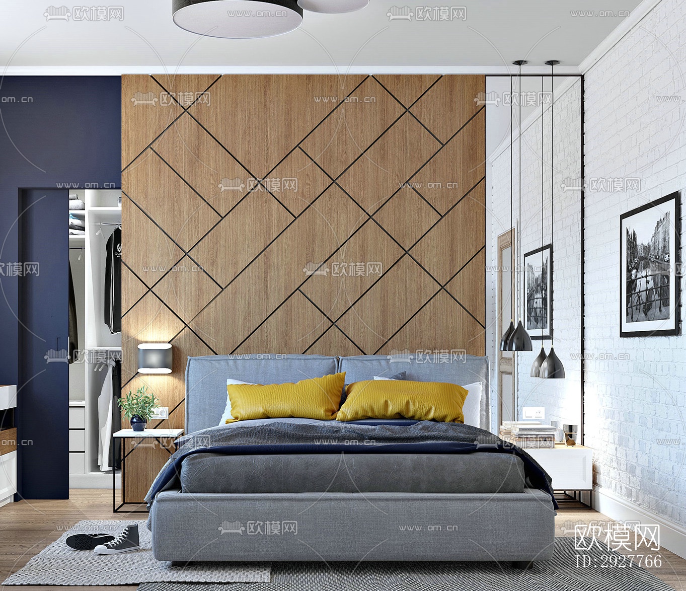 北欧公寓效果图下载（渲染图5）