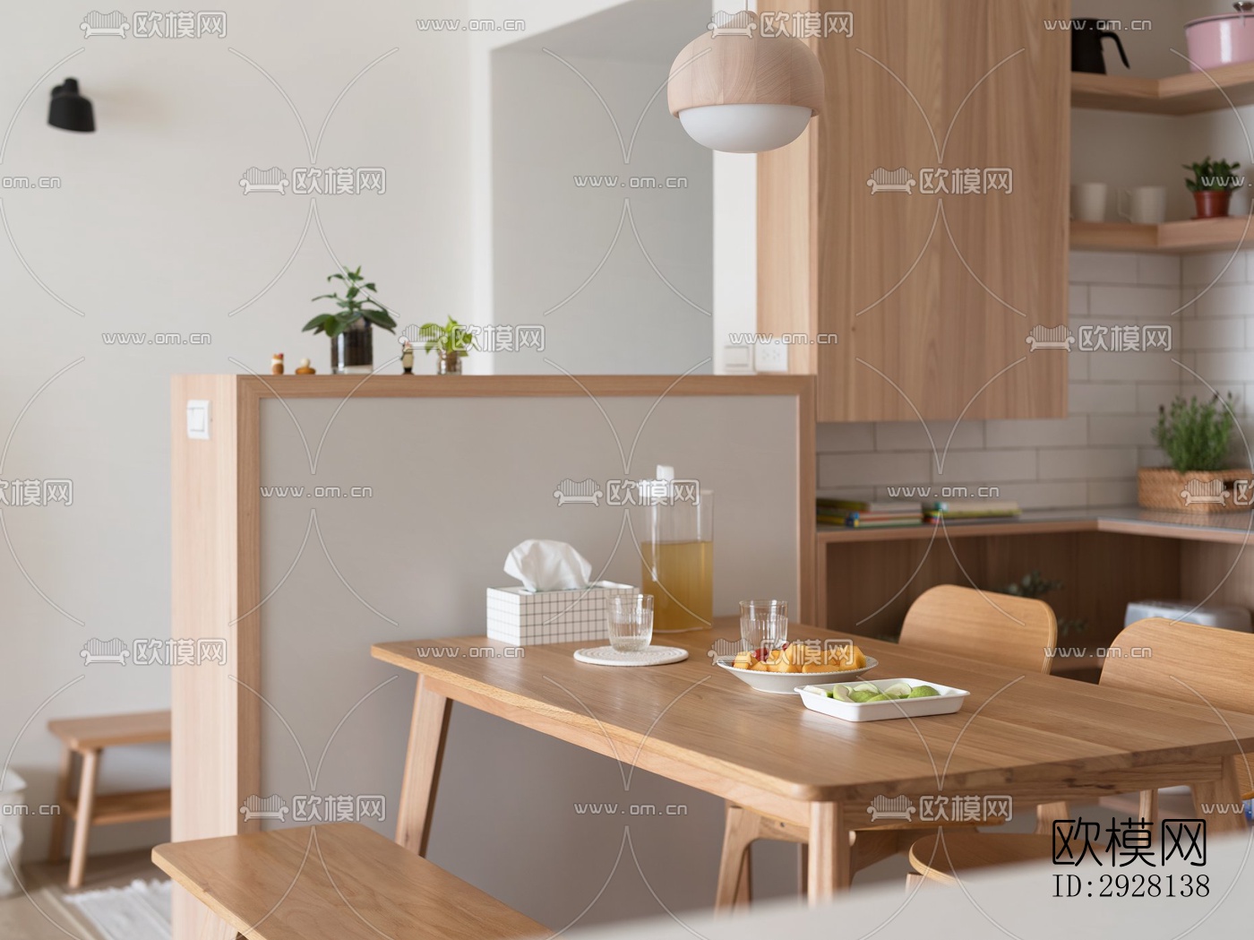 北欧平层效果图下载（渲染图6）