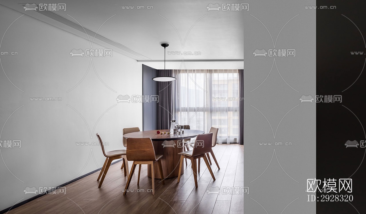 现代平层效果图下载（渲染图17）