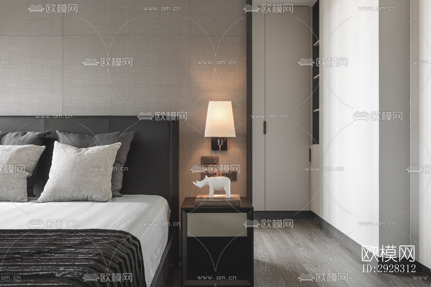 现代平层效果图下载（渲染图8）